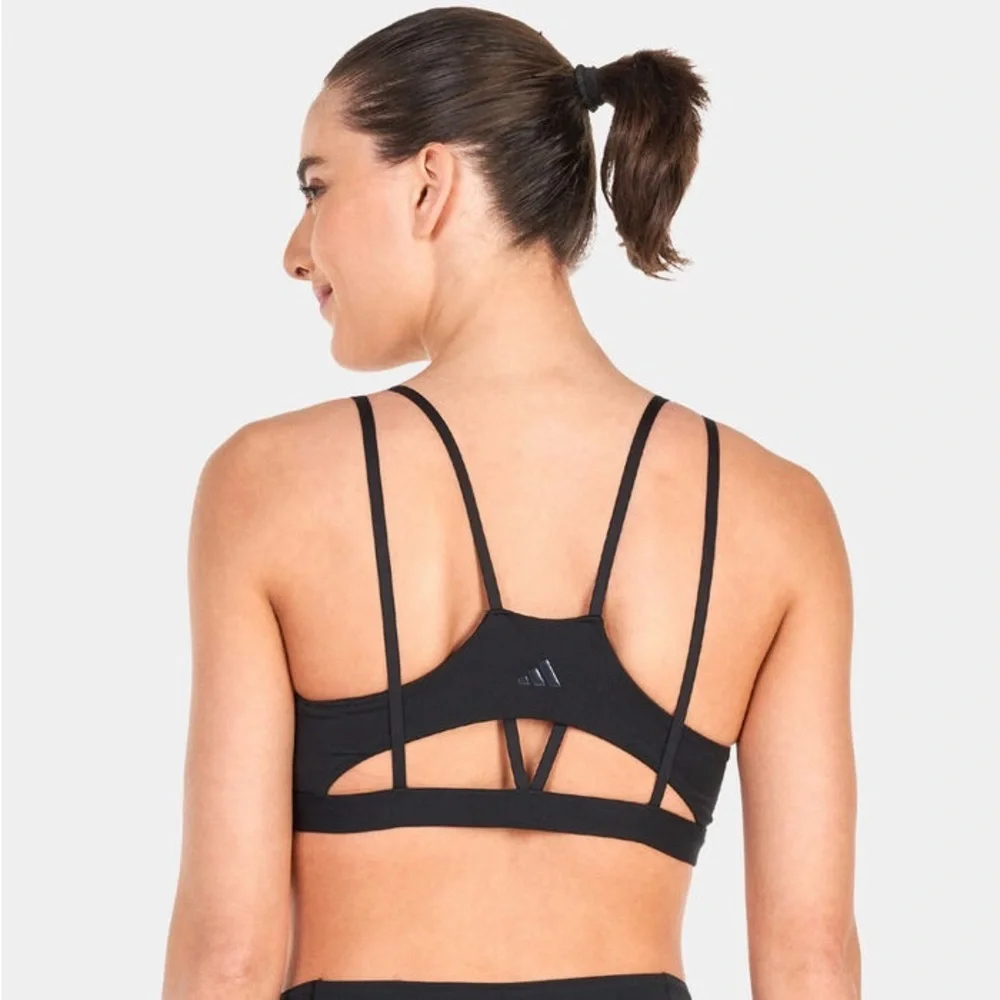 Women’s | Adidas Yoga Studio Luxe Sports Bra, Black | Medium - Picture 3 of 9